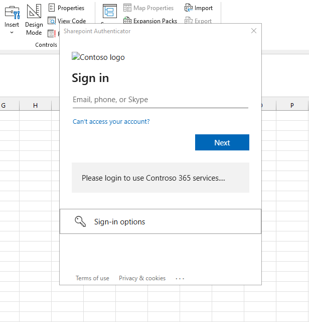 Figure 3.1: Using stdWebView to scrape authenticated session cookies for sharepoint.